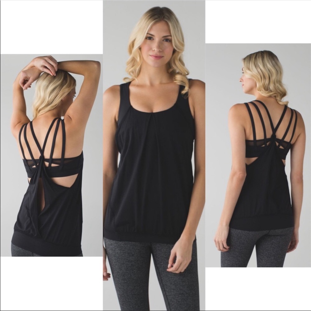 Lululemon Nouveau Limits Black Tank Top Size 8